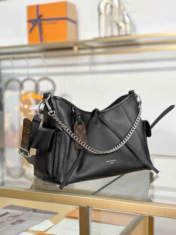 逸品 ルイヴィトン キャリーオール・カーゴ バイブ PM M24861 ICタイプ モノグラム ハンドバッグ レザー シルバー金具 LOUIS VUITTON - 画像 (9)