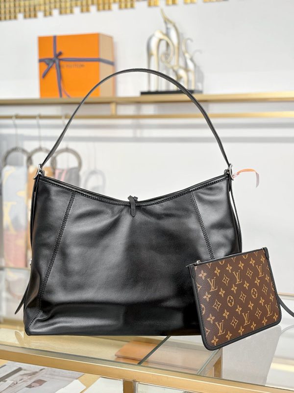 逸品 ルイヴィトン キャリーオール･バイブ MM M25143 ICタイプ モノグラム ハンドバッグ レザー シルバー金具 LOUIS VUITTON - 画像 (3)