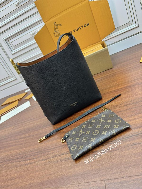 逸品 ルイヴィトン M25352 ロウキー・ホーボーPM ショルダーバッグ レザー ブラック LOUIS VUITTON - 画像 (9)