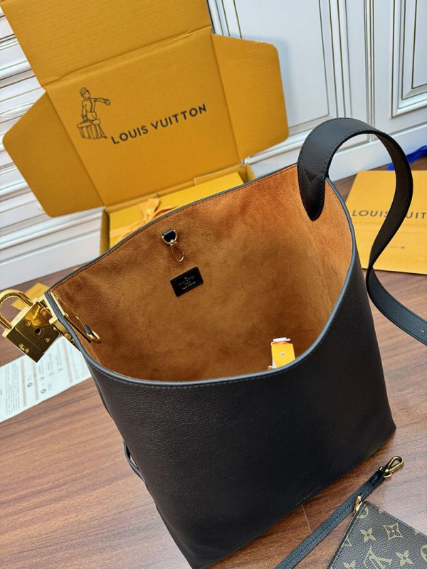 逸品 ルイヴィトン ロウキーホーボーMM M24856 グレインカーフレザー ブラック ゴールド金具 LOUIS VUITTON - 画像 (5)