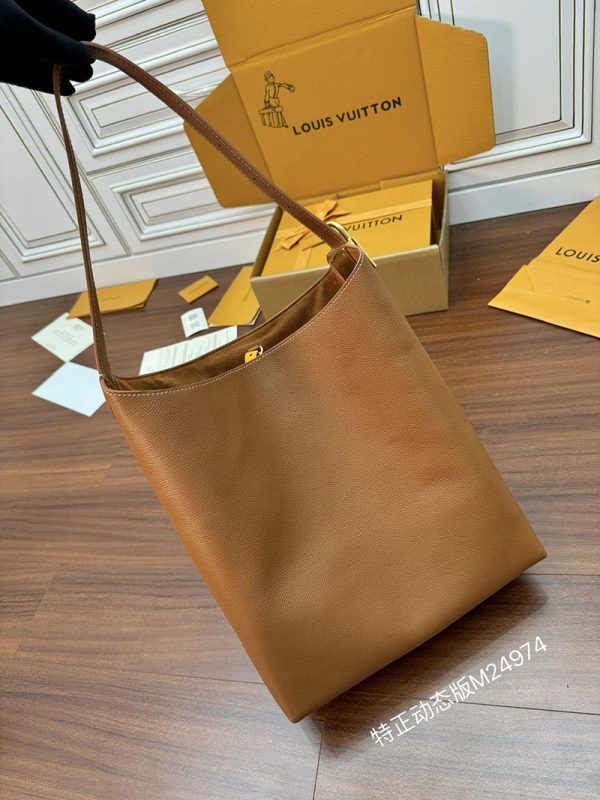 逸品 ルイヴィトン ロウキーホーボーMM M24974 グレインカーフレザー コニャック ゴールド金具 LOUIS VUITTON - 画像 (9)