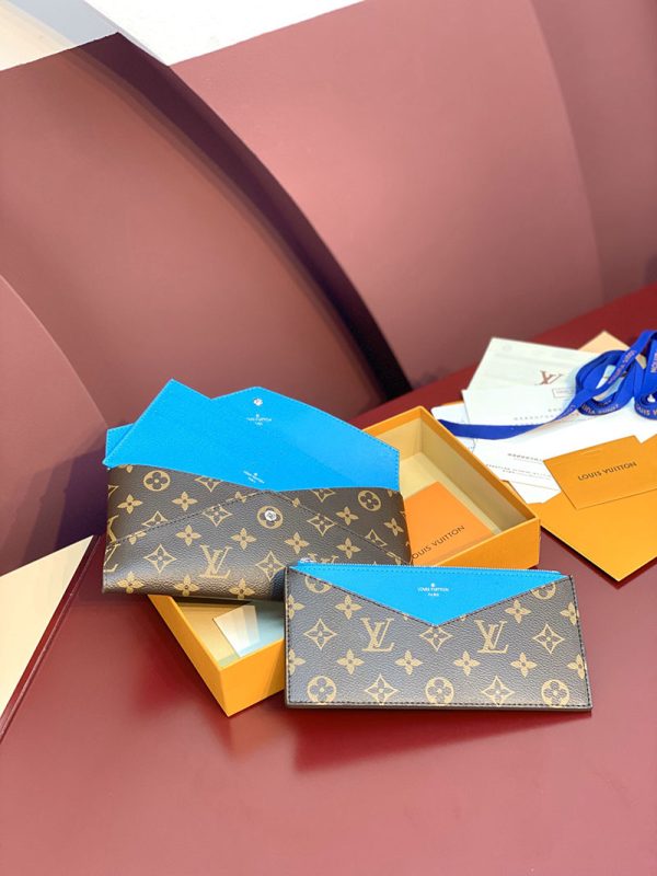 LOUIS VUITTON キリガミ・オーガナイザー モノグラム ガストンブルー M12359 長財布 ポーチバッグ超N品 - 画像 (9)