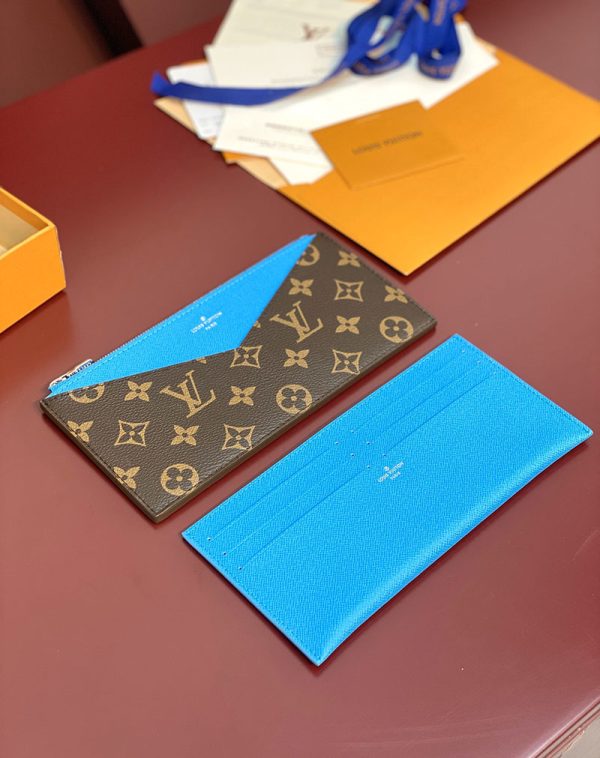 LOUIS VUITTON キリガミ・オーガナイザー モノグラム ガストンブルー M12359 長財布 ポーチバッグ超N品 - 画像 (6)
