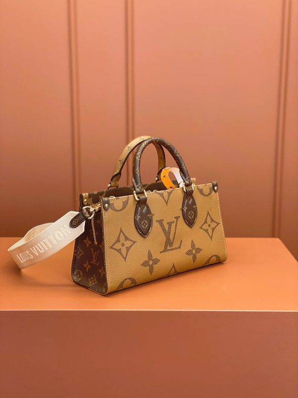 逸品 ルイヴィトン M46653 ハンドバッグ モノグラム オンザゴー EW ブラウン LOUIS VUITTON - 画像 (8)