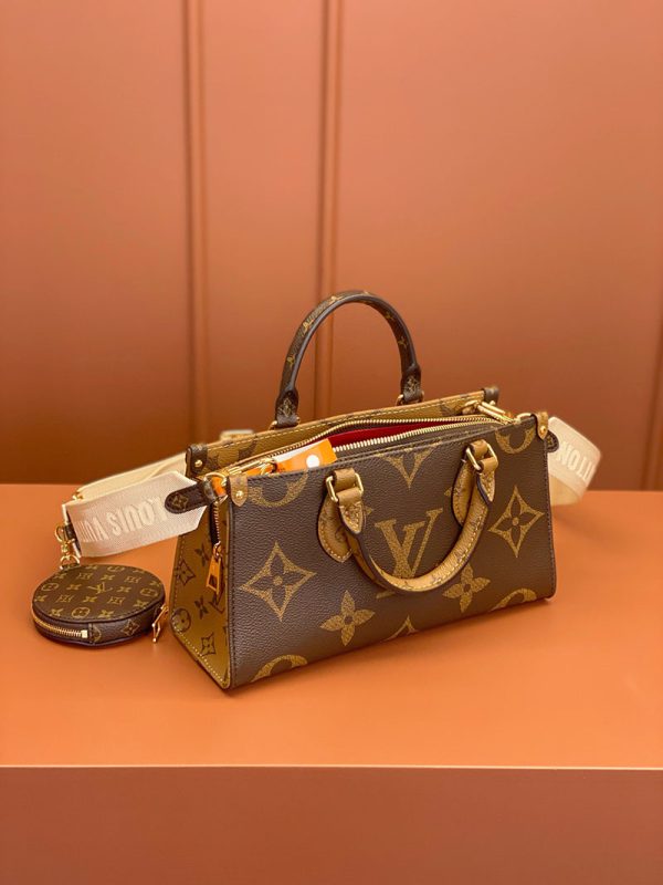逸品 ルイヴィトン M46653 ハンドバッグ モノグラム オンザゴー EW ブラウン LOUIS VUITTON - 画像 (7)