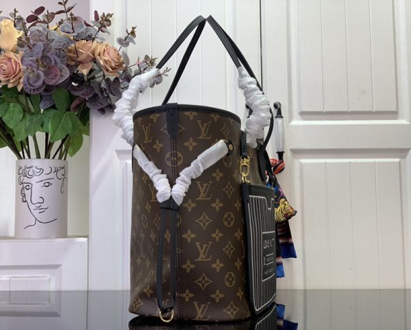 LOUIS VUITTON トートバッグ モノグラム ネヴァーフル・インサイドアウトMM M11946 リバーシブル ヴィトン ノワール 超N品 - 画像 (9)