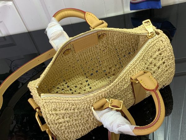 LOUIS VUITTON ショルダーバッグ ダミエ・ラフィア キーポル・バンドリエール 25 M25010ユニセックス ベージュ 超N品 - 画像 (3)