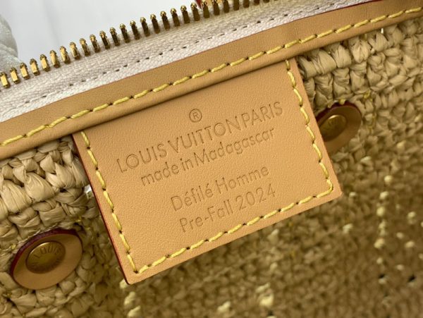 LOUIS VUITTON ショルダーバッグ ダミエ・ラフィア キーポル・バンドリエール 25 M25010ユニセックス ベージュ 超N品 - 画像 (2)