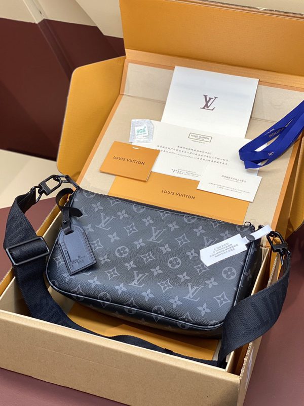 LOUIS VUITTON ショルダーバッグ メンズ ポシェット・アクセソワール XL ブラック M11741 超N品 - 画像 (9)