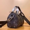 LOUIS VUITTON キーポルバンドリエール25 M11595 2WAY ショルダーバッグ ハンドバッグ モノグラム ブラック シルバー金具 超N品 - 画像 (9)