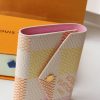 LOUIS VUITTON 三つ折り財布 ダミエ ポルトフォイユ・ヴィクトリーヌ ホワイト N40638 ピーチ ピンク 超N品 - 画像 (8)
