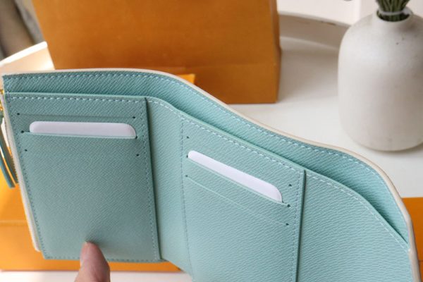 LOUIS VUITTON 三つ折り財布 ダミエ ポルトフォイユ・ヴィクトリーヌ ホワイト N40750 ピスタチオ 超N品 - 画像 (2)