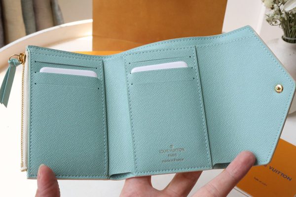 LOUIS VUITTON 三つ折り財布 ダミエ ポルトフォイユ・ヴィクトリーヌ ホワイト N40750 ピスタチオ 超N品 - 画像 (6)