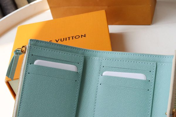 LOUIS VUITTON 三つ折り財布 ダミエ ポルトフォイユ・ヴィクトリーヌ ホワイト N40750 ピスタチオ 超N品 - 画像 (5)