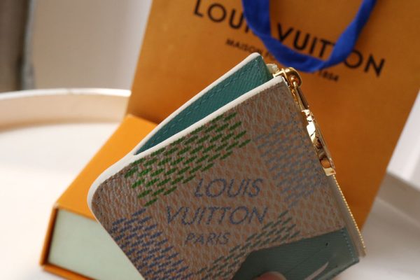 LOUIS VUITTON カードケース フラグメントケース ダミエ ポルト カルト・ロミー N40639 ピスタチオ グリーン 超N品 - 画像 (5)