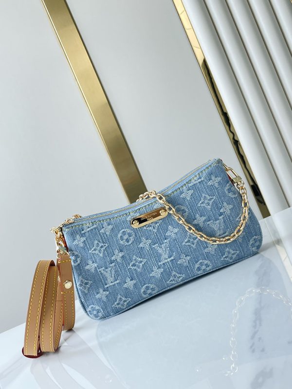 LOUIS VUITTON M83532 ポシェット・リヴ 斜め掛け クラッチバッグ カバン モノグラムデニム ショルダーバッグ 超N品 - 画像 (9)