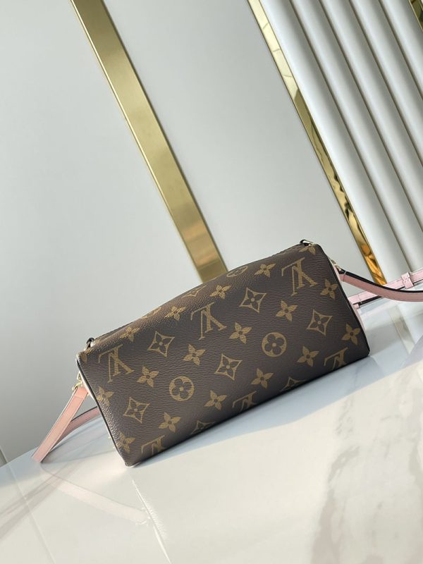 LOUIS VUITTON モノグラム ブルームポーチ ハンドバッグ チェーンバッグ ブラウン×ピンク PVCレザー RFID M11303 超N品 - 画像 (8)