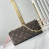 LOUIS VUITTON モノグラム ブルームポーチ ハンドバッグ チェーンバッグ ブラウン×ピンク PVCレザー RFID M11303 超N品 - 画像 (7)