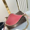 LOUIS VUITTON モノグラム ブルームポーチ ハンドバッグ チェーンバッグ ブラウン×ピンク PVCレザー RFID M11303 超N品 - 画像 (3)