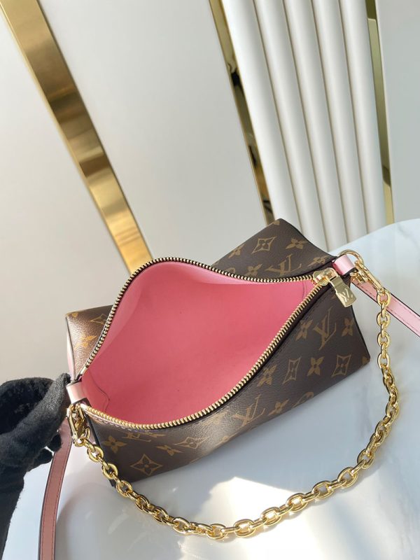 LOUIS VUITTON モノグラム ブルームポーチ ハンドバッグ チェーンバッグ ブラウン×ピンク PVCレザー RFID M11303 超N品 - 画像 (3)