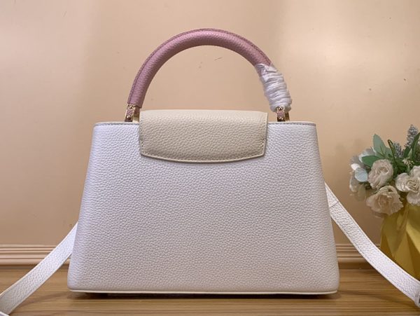 LOUIS VUITTON カプシーヌ MM lv301747 ホワイト/ピンク レディース 2WAYバッグ 超N品 ヴィトン カプシーヌ 値段 - 画像 (4)