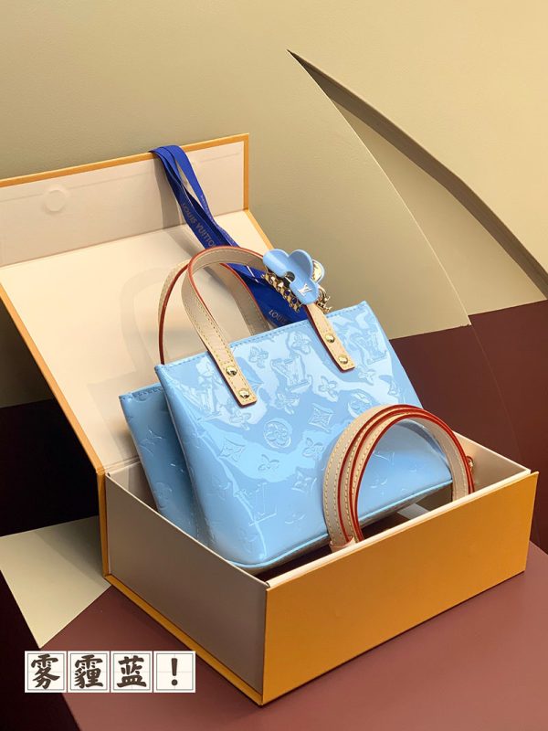 LOUIS VUITTON ヴェルニ LVリミックス リード PM スカイ M24144 レディース モノグラムヴェルニ トートバッグ 超N品 - 画像 (3)