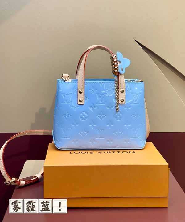 LOUIS VUITTON ヴェルニ LVリミックス リード PM スカイ M24144 レディース モノグラムヴェルニ トートバッグ 超N品 - 画像 (2)