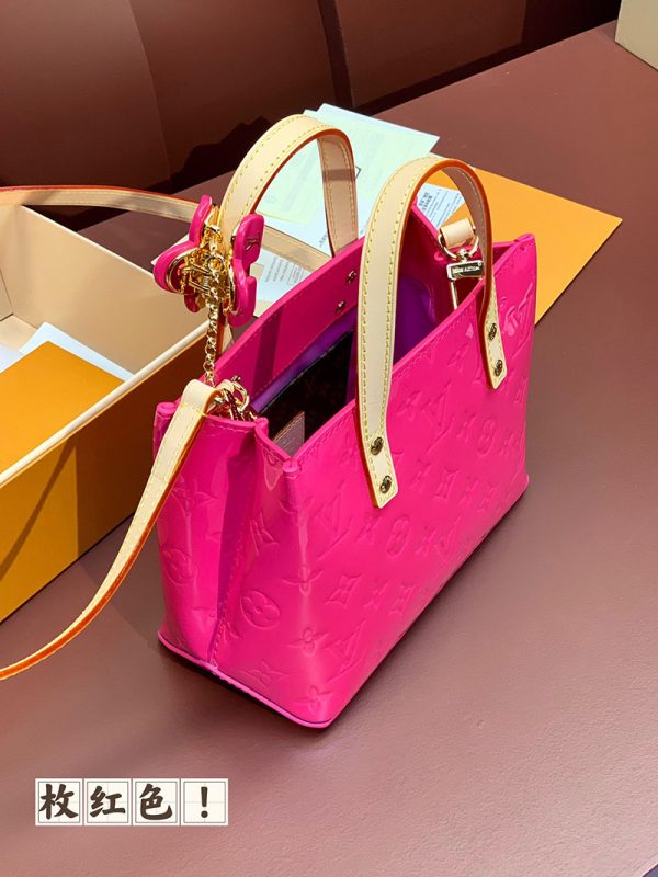 LOUIS VUITTON ヴェルニ LVリミックス リード PM ネオンピンク M24028 レディース モノグラムヴェルニ トートバッグ 超N品 - 画像 (8)