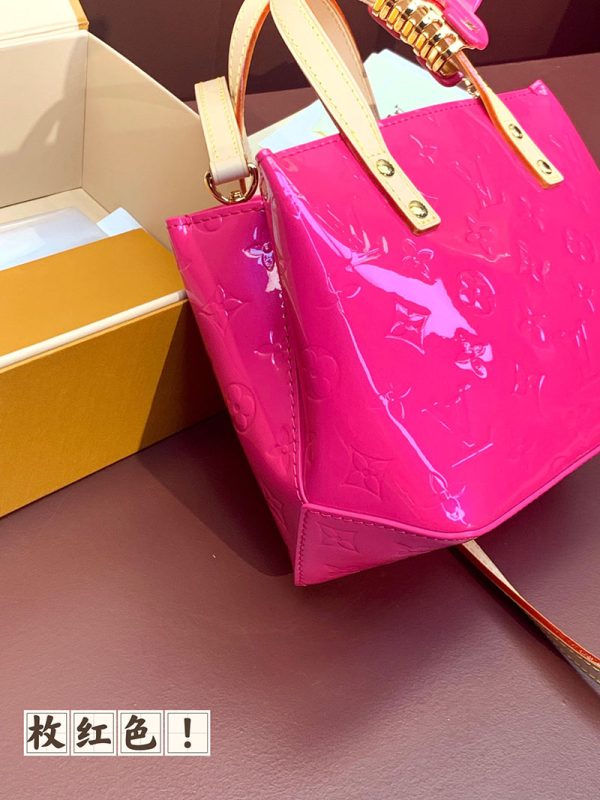 LOUIS VUITTON ヴェルニ LVリミックス リード PM ネオンピンク M24028 レディース モノグラムヴェルニ トートバッグ 超N品 - 画像 (4)