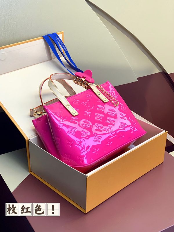 LOUIS VUITTON ヴェルニ LVリミックス リード PM ネオンピンク M24028 レディース モノグラムヴェルニ トートバッグ 超N品 - 画像 (3)