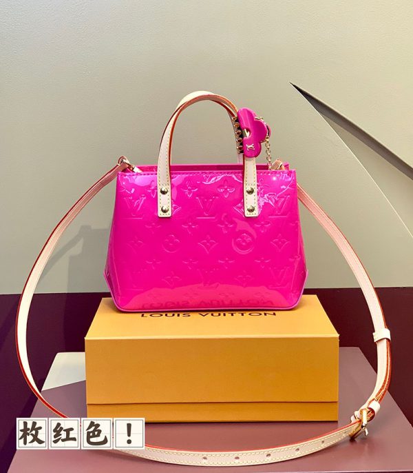 LOUIS VUITTON ヴェルニ LVリミックス リード PM ネオンピンク M24028 レディース モノグラムヴェルニ トートバッグ 超N品 - 画像 (2)