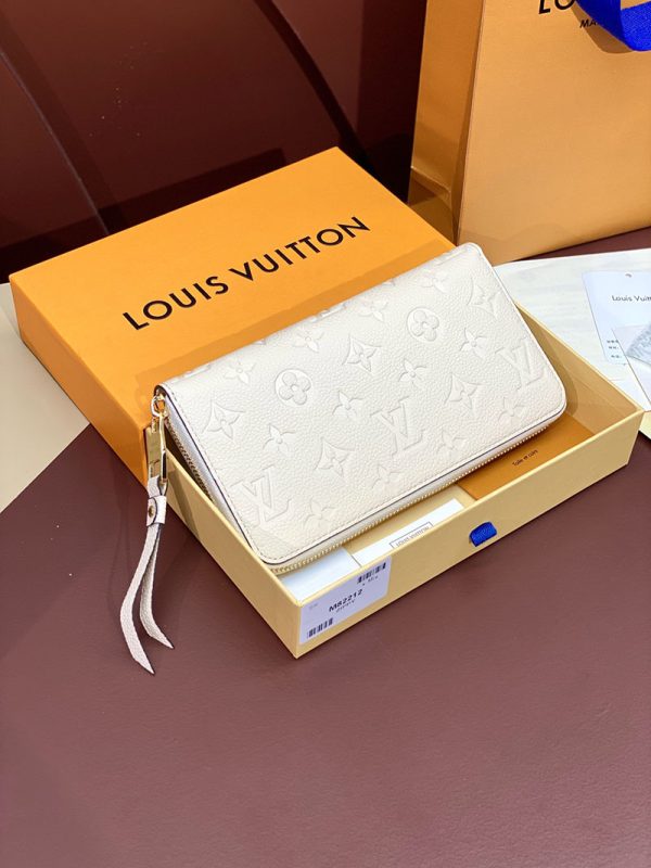 LOUIS VUITTON 長財布 ジッピー・ウォレット モノグラム・アンプラント M82212 クレーム 超N品 - 画像 (9)