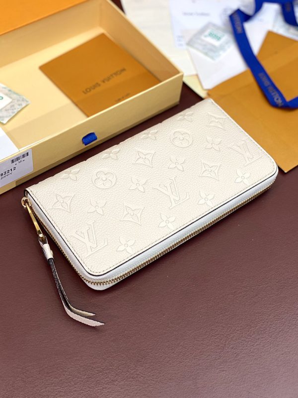 LOUIS VUITTON 長財布 ジッピー・ウォレット モノグラム・アンプラント M82212 クレーム 超N品 - 画像 (8)