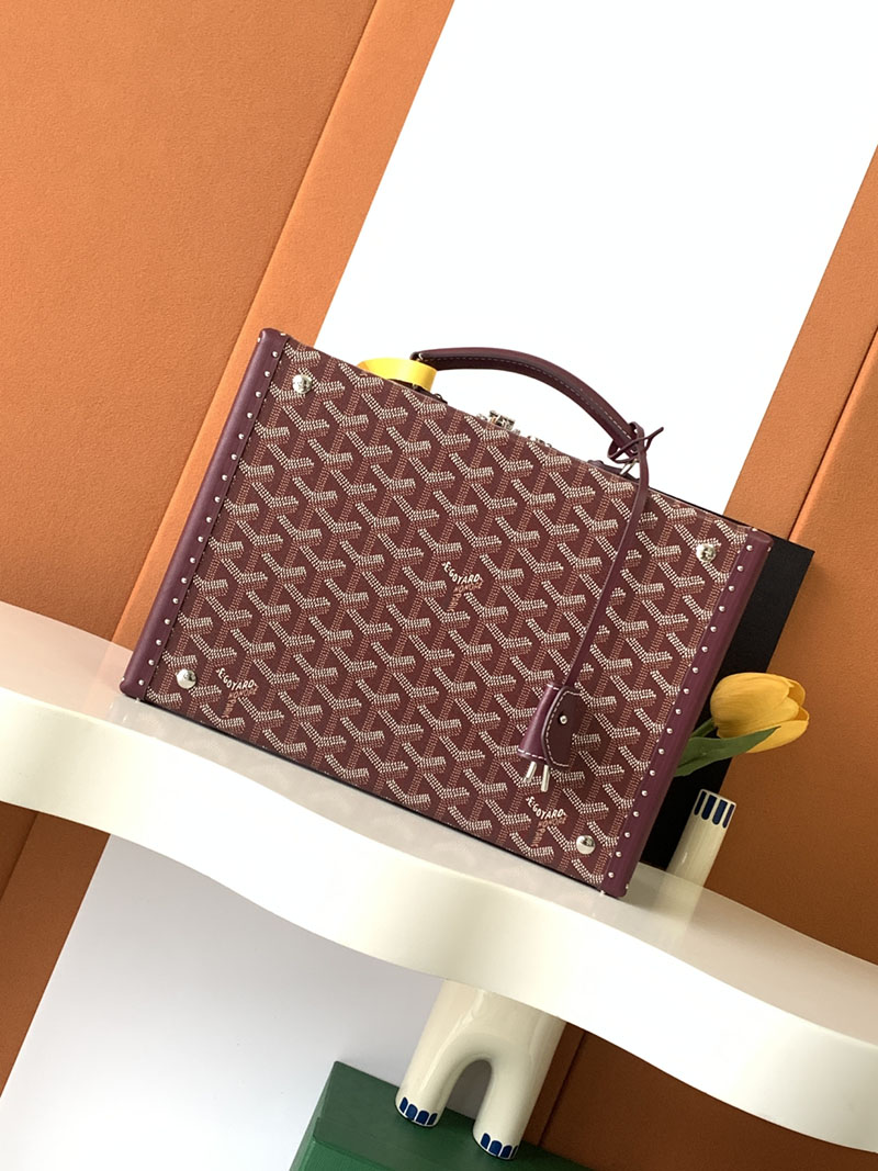 GOYARD ゴヤール ジュー・ウォッチトランク 8本用 JOUXMMT08TY33TY33P バーガンディ 超N品 ゴヤール 時計ケース 定価 - 画像 (9)