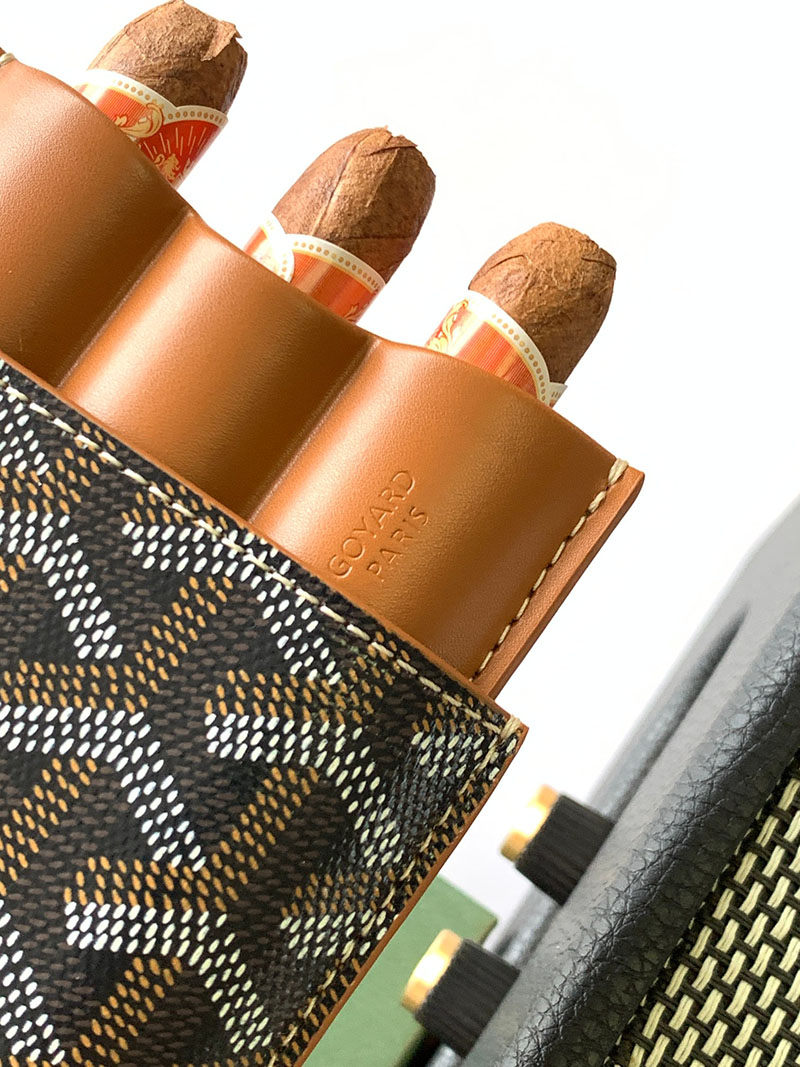 GOYARD ゴヤール チャーチル シガーケース3本用 CHURCHMMLTY01CL03X ブラック&ナチュラル 超N品 ゴヤール アウトレット店舗 - 画像 (9)