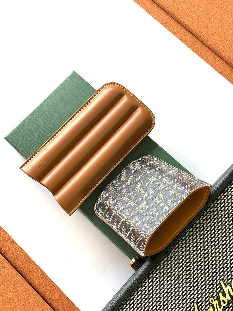 GOYARD ゴヤール チャーチル シガーケース3本用 CHURCHMMLTY01CL03X ブラック&ナチュラル 超N品 ゴヤール アウトレット店舗 - 画像 (5)