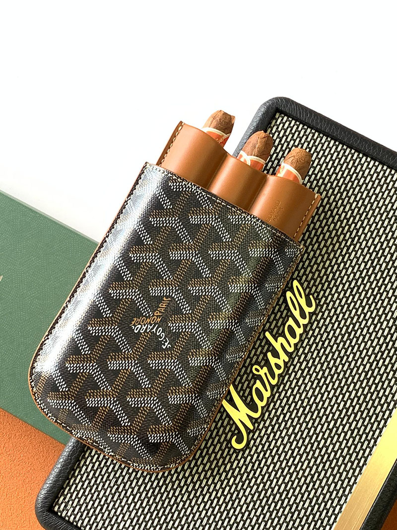 GOYARD ゴヤール チャーチル シガーケース3本用 CHURCHMMLTY01CL03X ブラック&ナチュラル 超N品 ゴヤール アウトレット店舗 - 画像 (4)