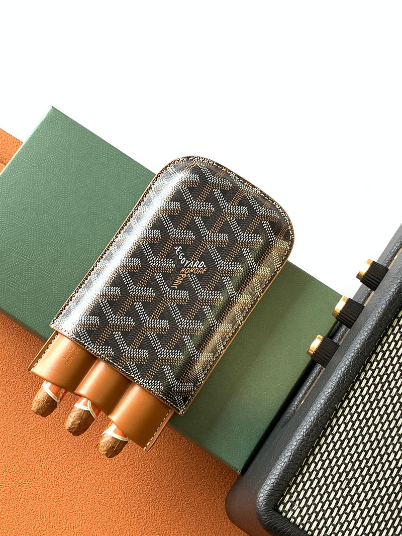 GOYARD ゴヤール チャーチル シガーケース3本用 CHURCHMMLTY01CL03X ブラック&ナチュラル 超N品 ゴヤール アウトレット店舗 - 画像 (3)