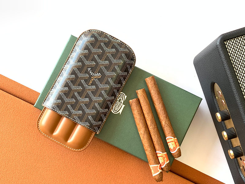 GOYARD ゴヤール チャーチル シガーケース3本用 CHURCHMMLTY01CL03X ブラック&ナチュラル 超N品 ゴヤール アウトレット店舗 - 画像 (2)