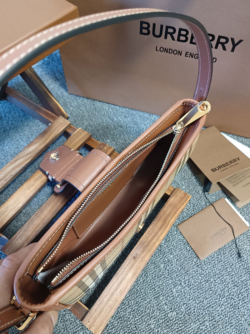 Burberry バーバリー チェック スリングバッグ 81097961 アーカイブベージュ/ブライアーブラウン 超N品 レディース バーバリー バッグ人気 - 画像 (5)