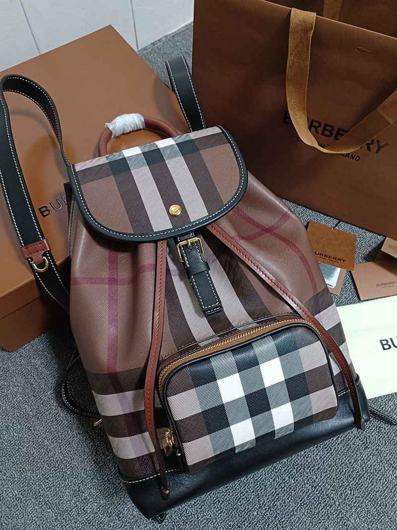 Burberry バーバリー チェック バックパック 80696641 ダークバーチブラウン 超N品 バーバリー リュック レディース - 画像 (9)