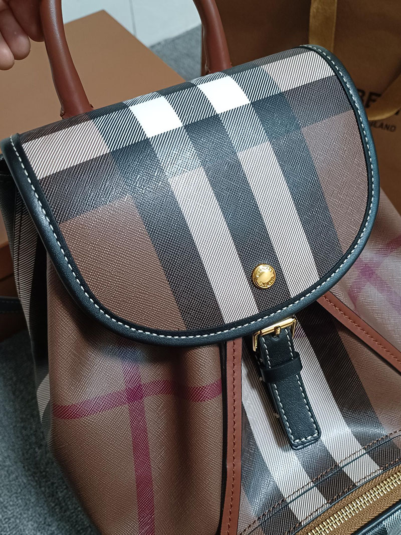 Burberry バーバリー チェック バックパック 80696641 ダークバーチブラウン 超N品 バーバリー リュック レディース - 画像 (8)