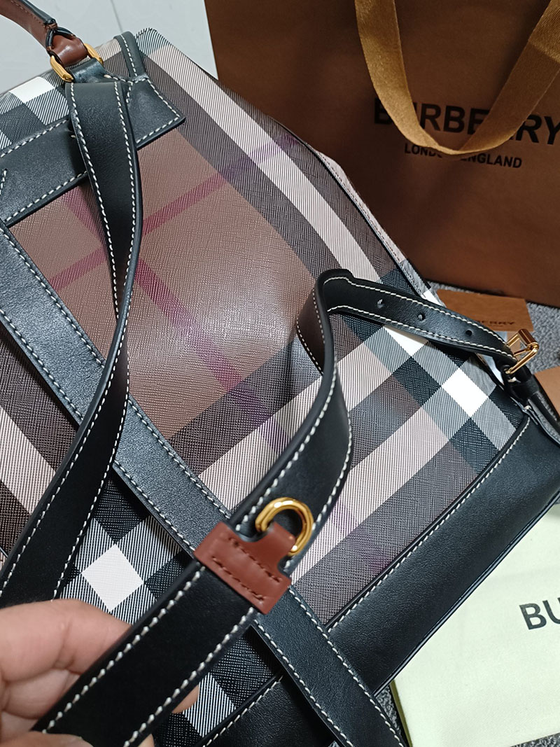 Burberry バーバリー チェック バックパック 80696641 ダークバーチブラウン 超N品 バーバリー リュック レディース - 画像 (5)
