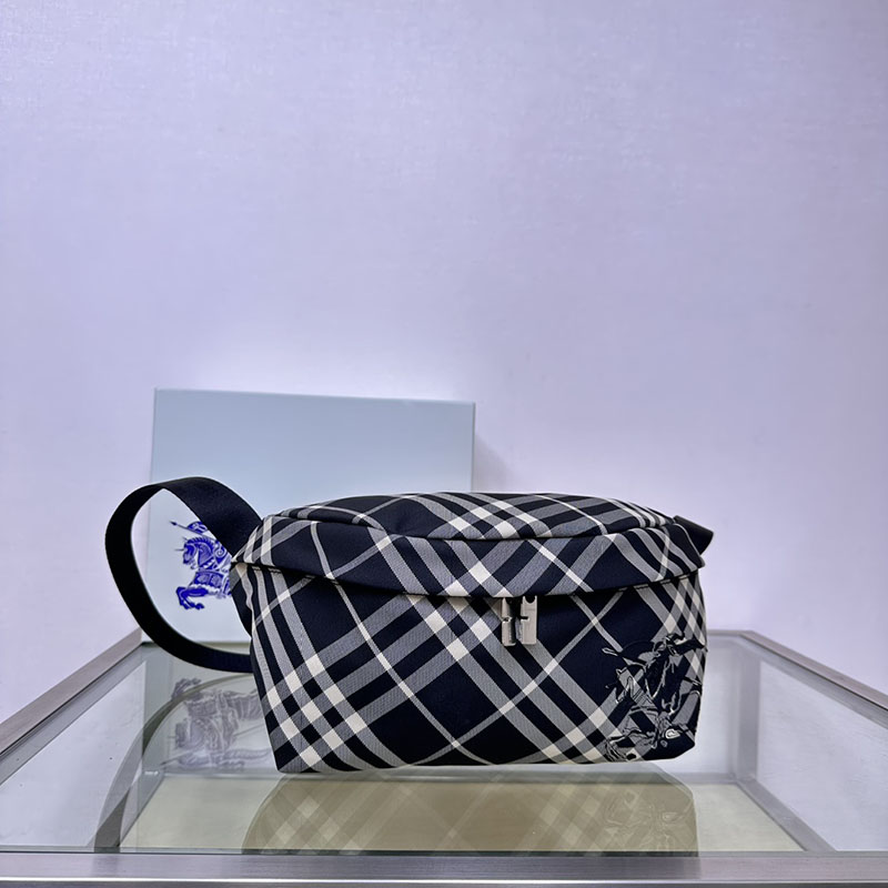 Burberry バーバリー チェック ベルトバッグ 80937801 ブラック/キャラコ 超N品 バーバリー ベルトバッグ メンズ - 画像 (9)