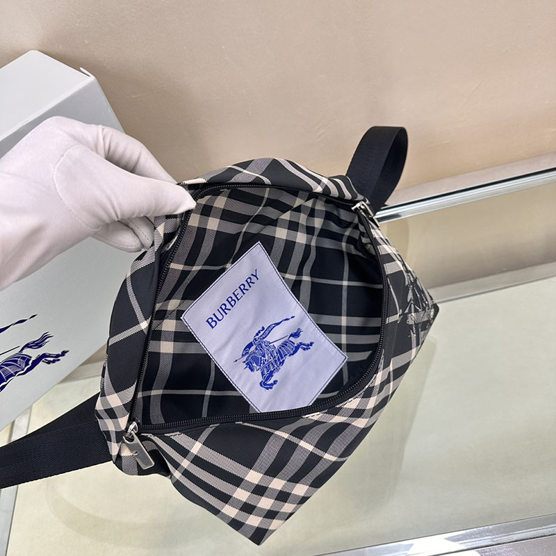Burberry バーバリー チェック ベルトバッグ 80937801 ブラック/キャラコ 超N品 バーバリー ベルトバッグ メンズ - 画像 (4)