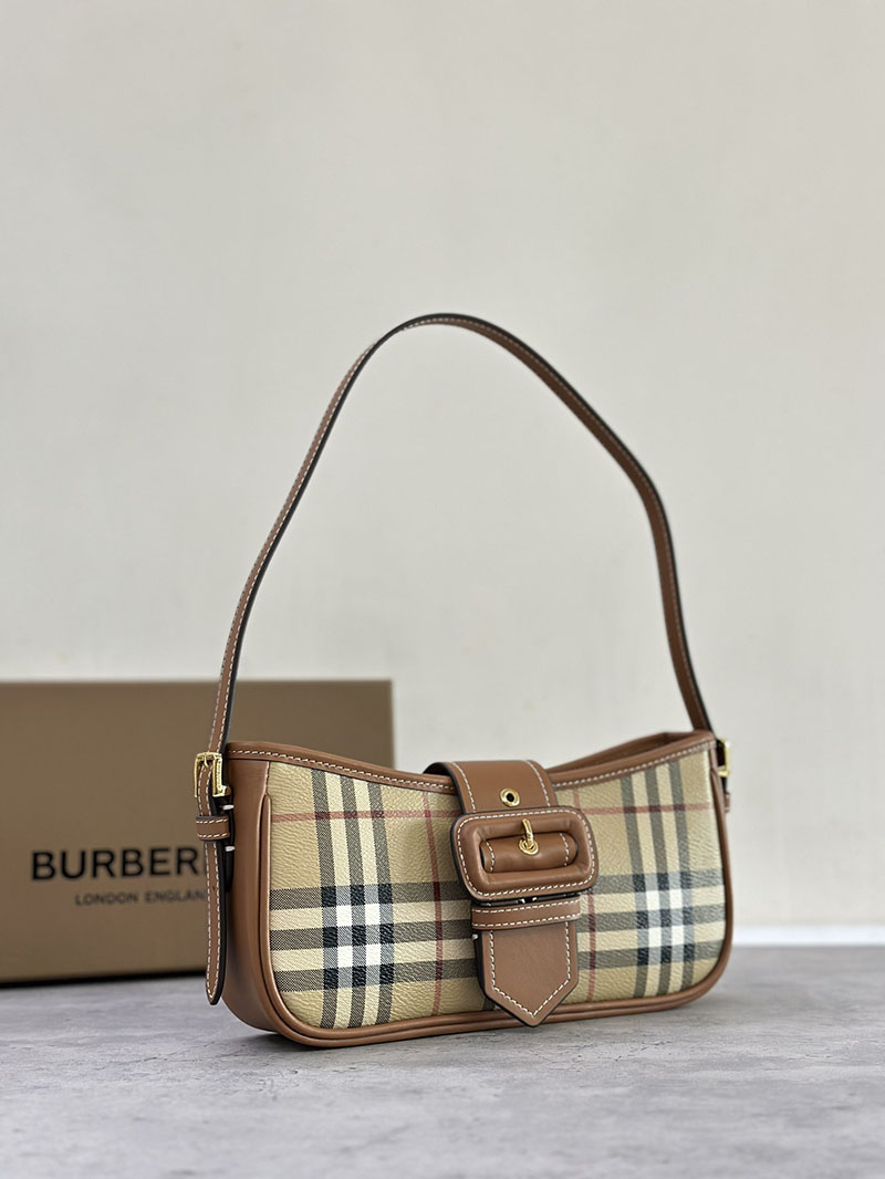 Burberry バーバリー チェック スリングバッグ 81097961 アーカイブベージュ/ブライアーブラウン 超N品 バーバリー チェック バッグ - 画像 (9)