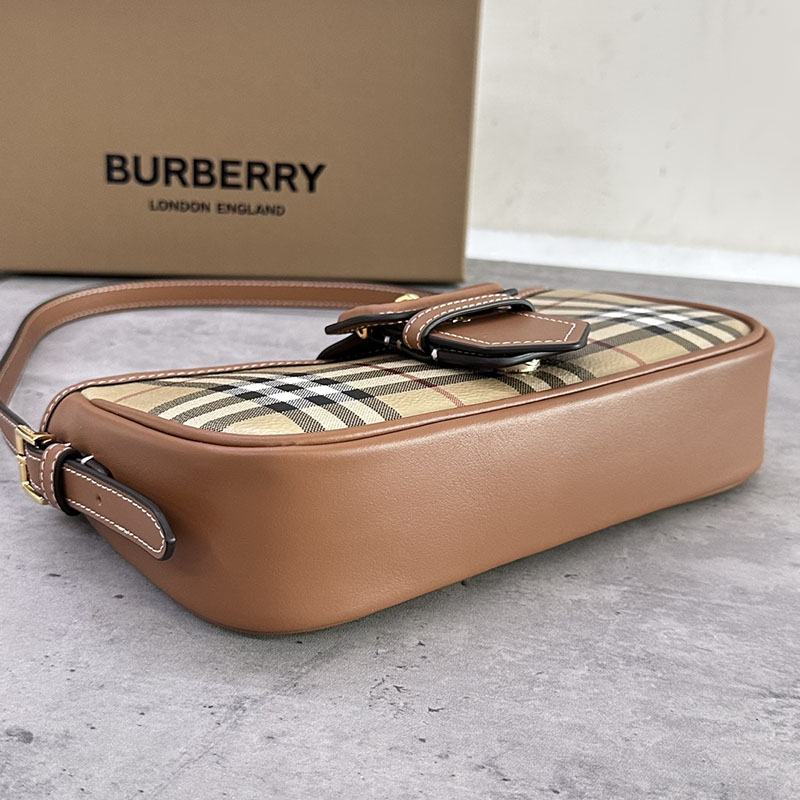 Burberry バーバリー チェック スリングバッグ 81097961 アーカイブベージュ/ブライアーブラウン 超N品 バーバリー チェック バッグ - 画像 (7)