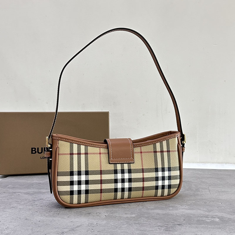 Burberry バーバリー チェック スリングバッグ 81097961 アーカイブベージュ/ブライアーブラウン 超N品 バーバリー チェック バッグ - 画像 (6)
