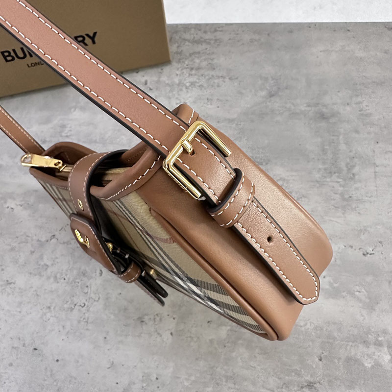 Burberry バーバリー チェック スリングバッグ 81097961 アーカイブベージュ/ブライアーブラウン 超N品 バーバリー チェック バッグ - 画像 (4)