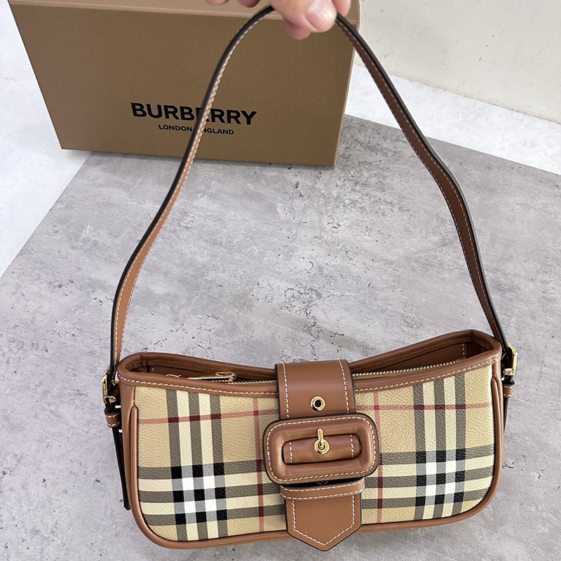 Burberry バーバリー チェック スリングバッグ 81097961 アーカイブベージュ/ブライアーブラウン 超N品 バーバリー チェック バッグ - 画像 (3)